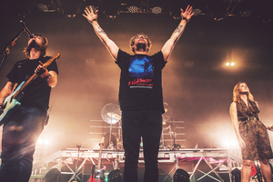 The Midnight performing on-stage